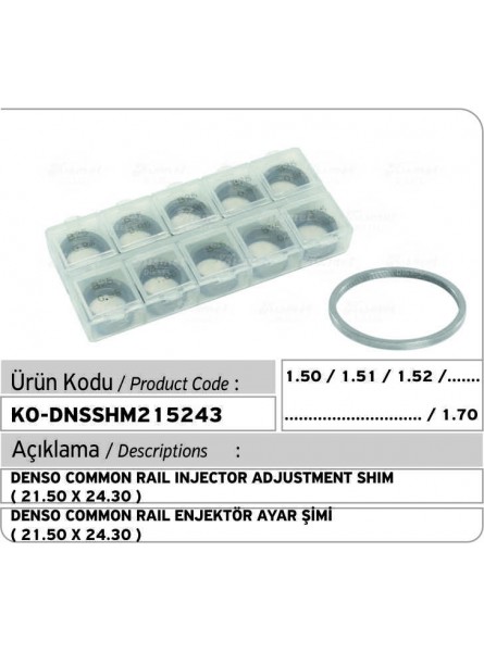 КОМПЛЕКТ ШАЙБ ФОРСУНКИ  21.50 X 24.30 mm Denso Common Rail